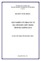 Một nghiên cứu didactic về đọc hình biểu diễn trong hình học không gian 