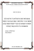 Xây dựng và sử dụng bản đồ khái niệm vào dạy học chương các định luật bảo toàn  vật lý 10 ban cơ bản với sự trợ giúp của website