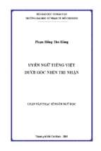 Uyển ngữ tiếng việt dưới góc nhìn tri nhận 