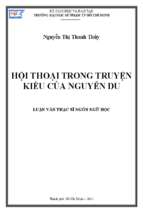 Hội thoại trong truyện kiều của nguyễn du 