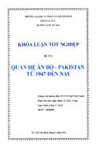 Quan hệ ấn độ   pakistan từ 1947 đến nay 