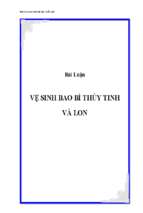 Bài luận vệ sinh bao bì thủy tinh và lon