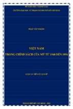 Việt nam trong chính sách của mỹ từ 1940 đến 1956 