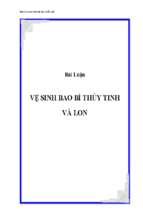 Bài luận vệ sinh bao bì thủy tinh và lon