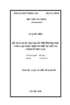 Kế toán quản trị tại các trường đại học công lập thực hiện cơ chế tự chủ tài chính ở việt nam tt