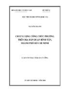 Chất lượng công chức phường trên địa bàn quận bình tân, thành phố hồ chí minh