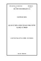 Quản lý mua sắm tài sản nhà nước tại bộ tư pháp