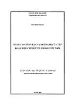 Nâng cao năng lực cạnh tranh của tập đoàn bưu chính viễn thông việt nam  