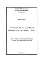 Nâng cao năng lực cạnh tranh của ngân hàng tmcp sài gòn   hà nội   