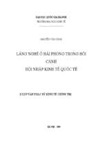 Làng nghề ở hải phòng trong bối cảnh hội nhập kinh tế quốc tế  