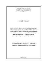 Nâng cao năng lực cạnh tranh của công ty cổ phần may 19 quân chủng phòng không   không quân  