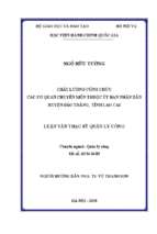 Chất lượng công chức các cơ quan chuyên môn thuộc ủy ban nhân dân huyện bảo thắng, tỉnh lào cai