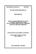 Cho vay doanh nghiệp nhỏ và vừa tại ngân hàng thương mại cổ phần đầu tư và phát triển việt nam   chi nhánh phú xuân, tỉnh thừa thiên huế