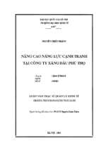 Nâng cao năng lực cạnh tranh tại công ty xăng dầu phú thọ   