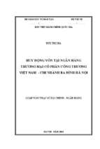 Huy động vốn tại ngân hàng thương mại cổ phần công thương việt nam   chi nhanh ba đình