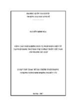 Nâng cao chất lượng dịch vụ ngân hàng điện tử tại ngân hàng tmcp đầu tư và phát triển việt nam   chi nhánh cầu giấy