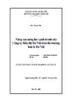 Nâng cao năng lực cạnh tranh của công ty siêu thị hà nội trên thị trường bán lẻ hà nội   