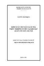 Kiểm soát chi ngân sách nhà nước thường xuyên tại kho bạc nhà nước cầu giấy, hà nội  