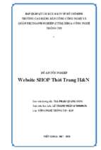 đồ án tốt nghiệp công nghệ thông tin website shop thời trang h&n