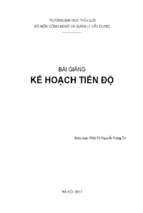 Bài giảng hoạch toán tiến độ
