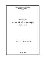 Bài giảng kinh tế lâm nghiệp