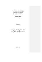 ứng dụng thuyết trò chơi trong kinh tế và kinh doanh