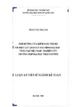 ảnh hưởng của kiểm soát nội bộ tới hiệu lực quản lý tài chính đại học vùng tại việt nam   nghiên cứu trường hợp đại học thái nguyên