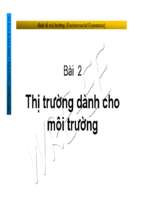 Bài giảng kinh tế môi trường