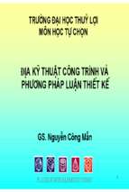 Bài giảng địa kỹ thuật công trình và phương pháp luận thiết kế