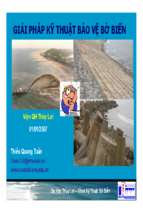 Bài giảng giải pháp kỹ thuật bảo vệ bờ biển.