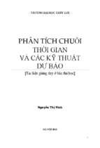 Phân tích chuỗi thời gian và kỹ thuật dự báo