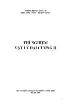 Thí nghiệm vật lý đại cương ii