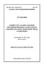 Nghiên cứu các mốc giải phẫu hố chân bướm khẩu cái qua nội soi góp phần ứng dụng trong phẫu thuật tai mũi họng tt