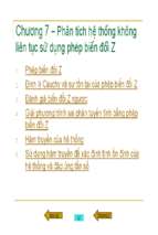 Bài giảng hệ thống tuyến tính ii