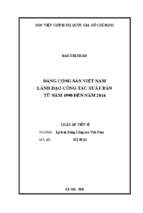 đảng cộng sản việt nam lãnh đạo công tác xuất bản từ năm 1990 đến năm 2016