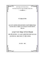 Xây dựng chương trình mô phỏng truyền hình số mặt đất để nâng cao hiệu quả sư phạm cho môn truyền hình số