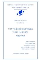 Phát triển ứng dụng từ điển trên hệ điều hành android