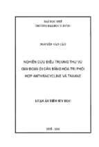 Nghiên cứu điều trị ung thư vú giai đoạn di căn bằng hóa trị phối hợp anthracycline và taxane