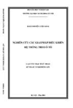 Nghiên cứu các giải pháp điều khiển hệ thống treo ô tô