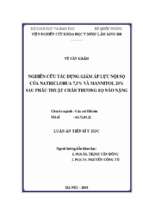 NGHIÊN CỨU TÁC DỤNG GIẢM ÁP LỰC NỘI SỌ CỦA NATRICLORUA 7,5% VÀ MANNITOL 20% SAU PHẪU THUẬT CHẤN THƯƠNG SỌ NÃO NẶNG