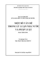 Một số vấn đề trong lý luận nhà nƣớc và pháp luật