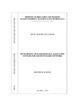 Xây dựng các thuật toán phân bố tài nguyên vô tuyến cho mạng vô tuyến nhận thức = development of radio resource allocation methods for cognitive radio networks