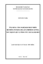 ứng dụng công nghệ m2m phát triển hệ thống tự động hóa quá trình đo lường, thu thập số liệu và tính cước cho ngành điện