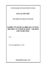 Nghiên cứu đánh giá hiệu quả sử dụng tro trấu từ lò hơi tự động – ghi xích đối với bê tông