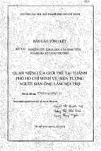 Quan niệm của giới trẻ tại thành phố hồ chí minh về hiện tượng người đàn ông làm nội trợ