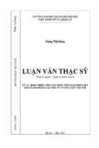 Hoàn thiện công tác phân tích hoạt động sản xuất kinh doanh tại công ty cổ phần hóa chất việt trì