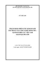 Hoạch định chiến lược kinh doanh cho trung tâm công nghệ thông tin – tập đoàn điện lực việt nam giai đoạn 2013 2018