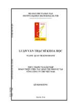 Thực trạng và giải pháp hoàn thiện công tác quản trị nhân lực tại tổng công ty chè việt nam