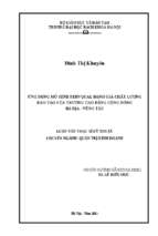 ứng dụng mô hình servqual đánh giá chất lượng đào tạo của trường cao đẳng cộng đồng bà rịa   vũng tàu