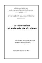 Cơ sở hình thành chủ nghĩa nhân văn hồ chí minh